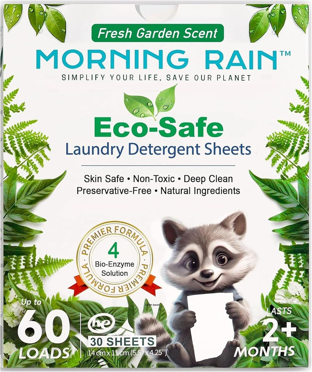Morning Rain Fresh Garden Sense laundry detergent sheets, 60 loads