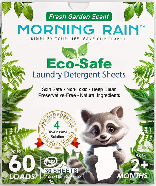 Morning Rain Fresh Garden Sense laundry detergent sheets, 60 loads