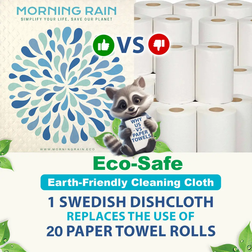 Morning Rain Eco-Safe Swedish Dishcloths 7 Pack reusable paper towel alternative