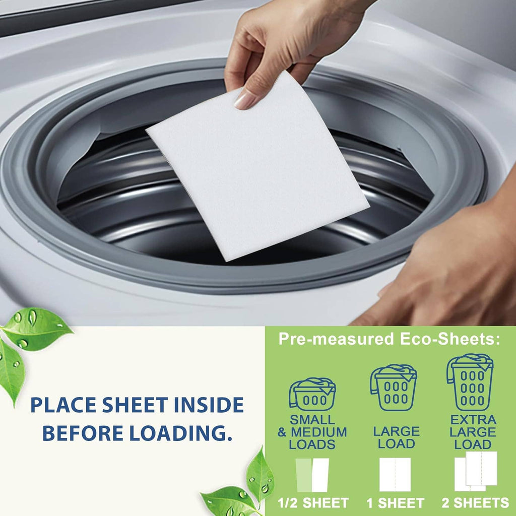 Morning Rain fabric softener sheet washer placement and load-size guide