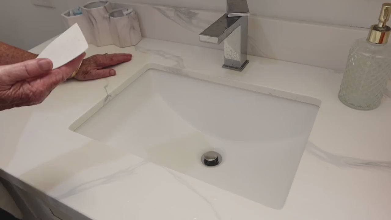 Morning Rain laundry detergent sheet dissolving in water demo video