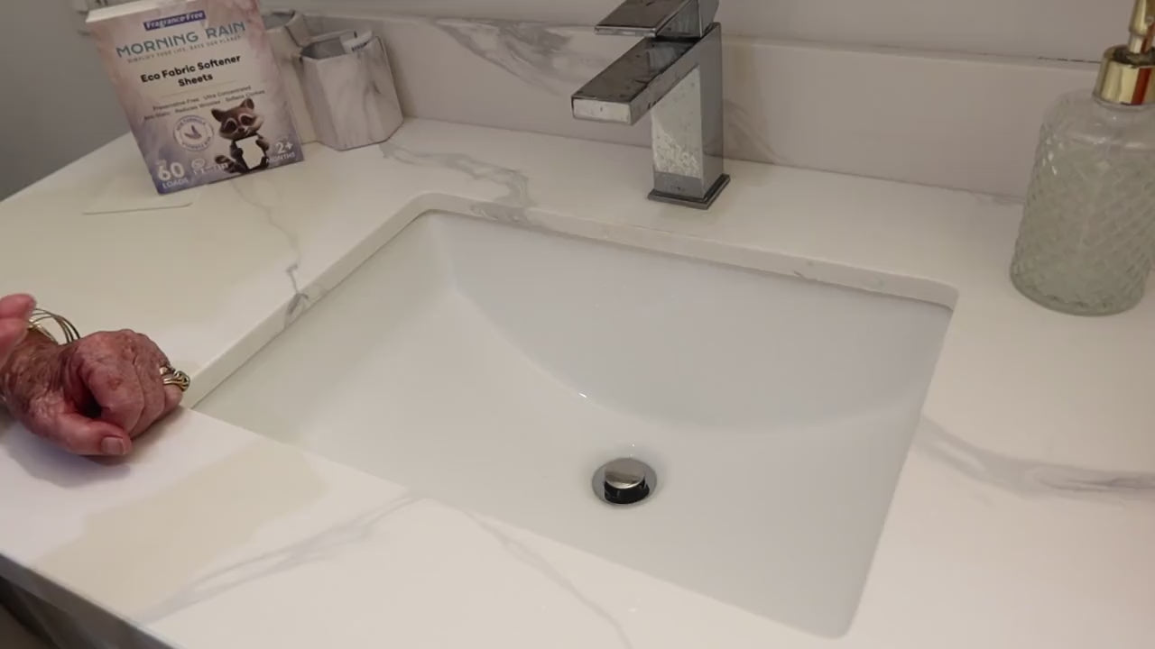 Morning Rain Eco Fabric Softener Sheet dissolving in water demo video